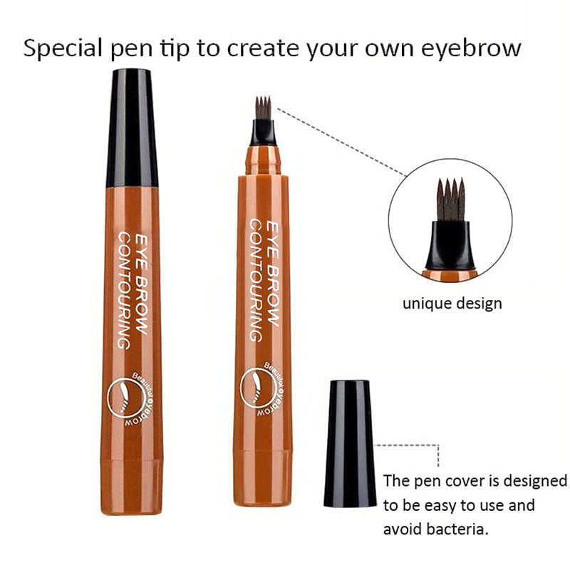 5 Colors Microblading Eyebrow Pen Waterproof Liquid Eyebrow Pencil Long Lasting Eyebrow Pen 4 oints eyebrow pen Cosmetics TMSmartHub2021