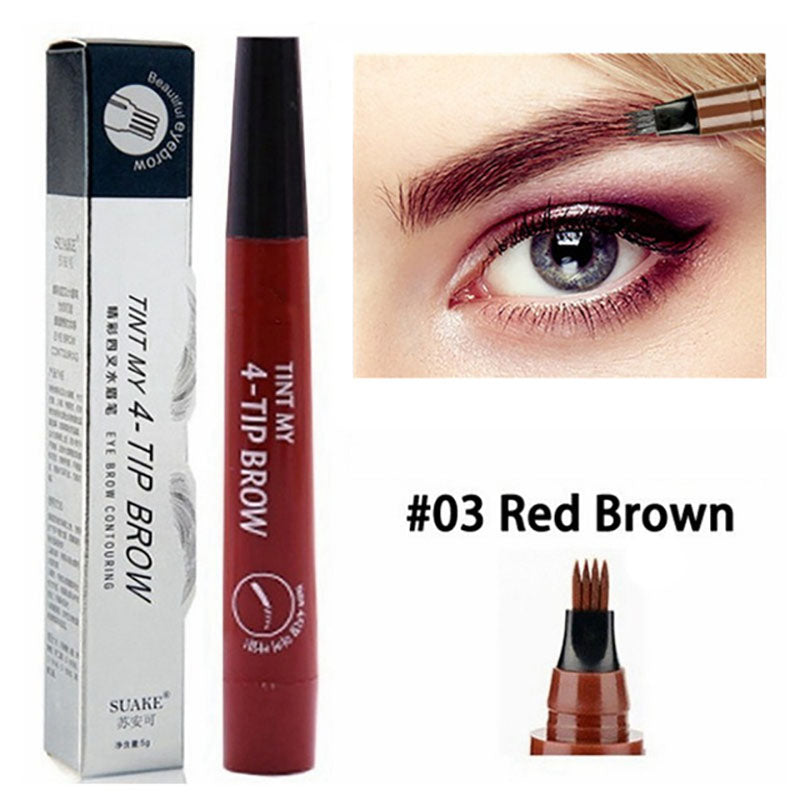 5 Colors Microblading Eyebrow Pen Waterproof Liquid Eyebrow Pencil Long Lasting Eyebrow Pen 4 oints eyebrow pen Cosmetics TMSmartHub2021 2.99