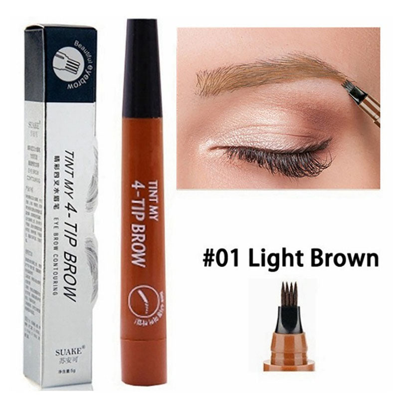 5 Colors Microblading Eyebrow Pen Waterproof Liquid Eyebrow Pencil Long Lasting Eyebrow Pen 4 oints eyebrow pen Cosmetics TMSmartHub2021 2.99