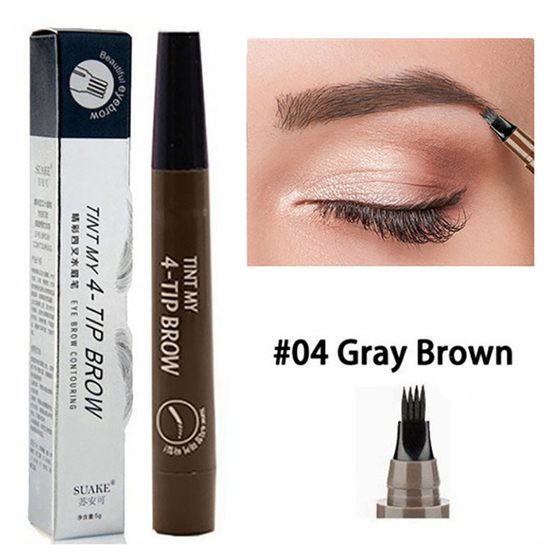 5 Colors Microblading Eyebrow Pen Waterproof Liquid Eyebrow Pencil Long Lasting Eyebrow Pen 4 oints eyebrow pen Cosmetics TMSmartHub2021 2.99