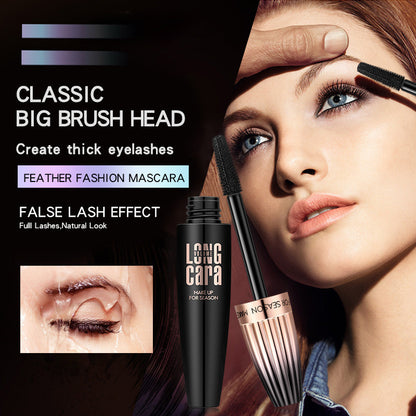 4D Silk Fiber Eyelashes Lengthening Mascara Waterproof Lash Black Eyelashes Extension Mascara