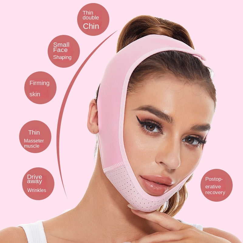 Reusable Double Chin Reducer- V Line Mask -Double Chin Remover-Facial Slimming Chin Strap-Chin Up Mask Face Lifting Belt V Shape TMSmartHub2021