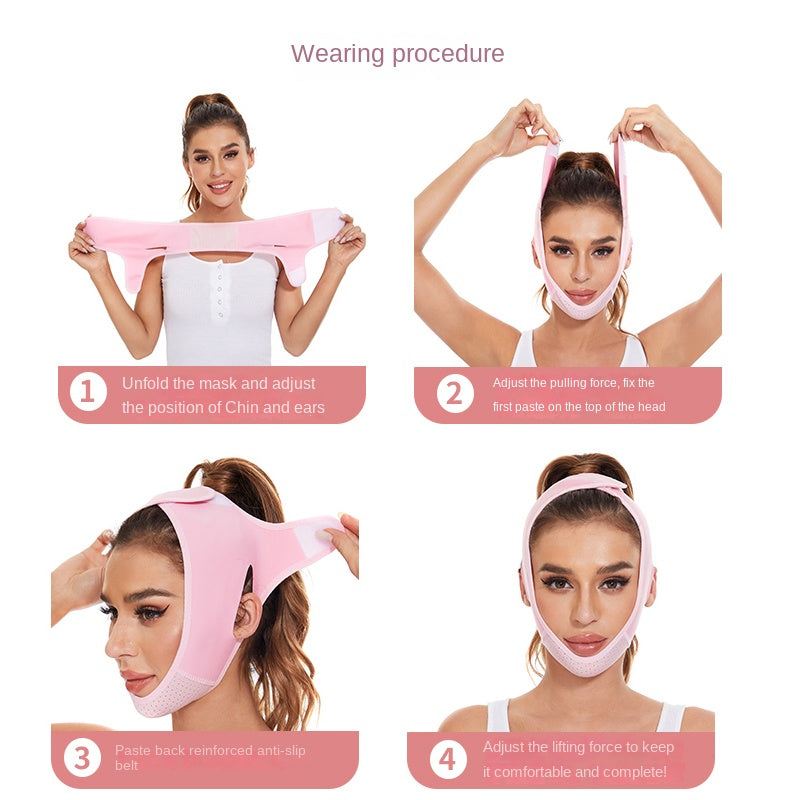 Reusable Double Chin Reducer- V Line Mask -Double Chin Remover-Facial Slimming Chin Strap-Chin Up Mask Face Lifting Belt V Shape TMSmartHub2021