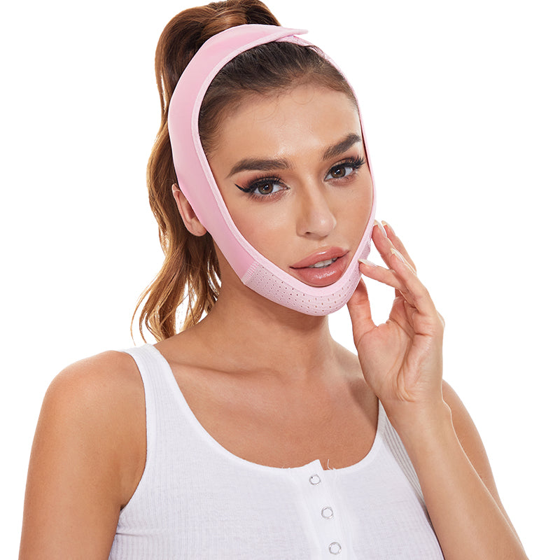 Reusable Double Chin Reducer- V Line Mask -Double Chin Remover-Facial Slimming Chin Strap-Chin Up Mask Face Lifting Belt V Shape TMSmartHub2021