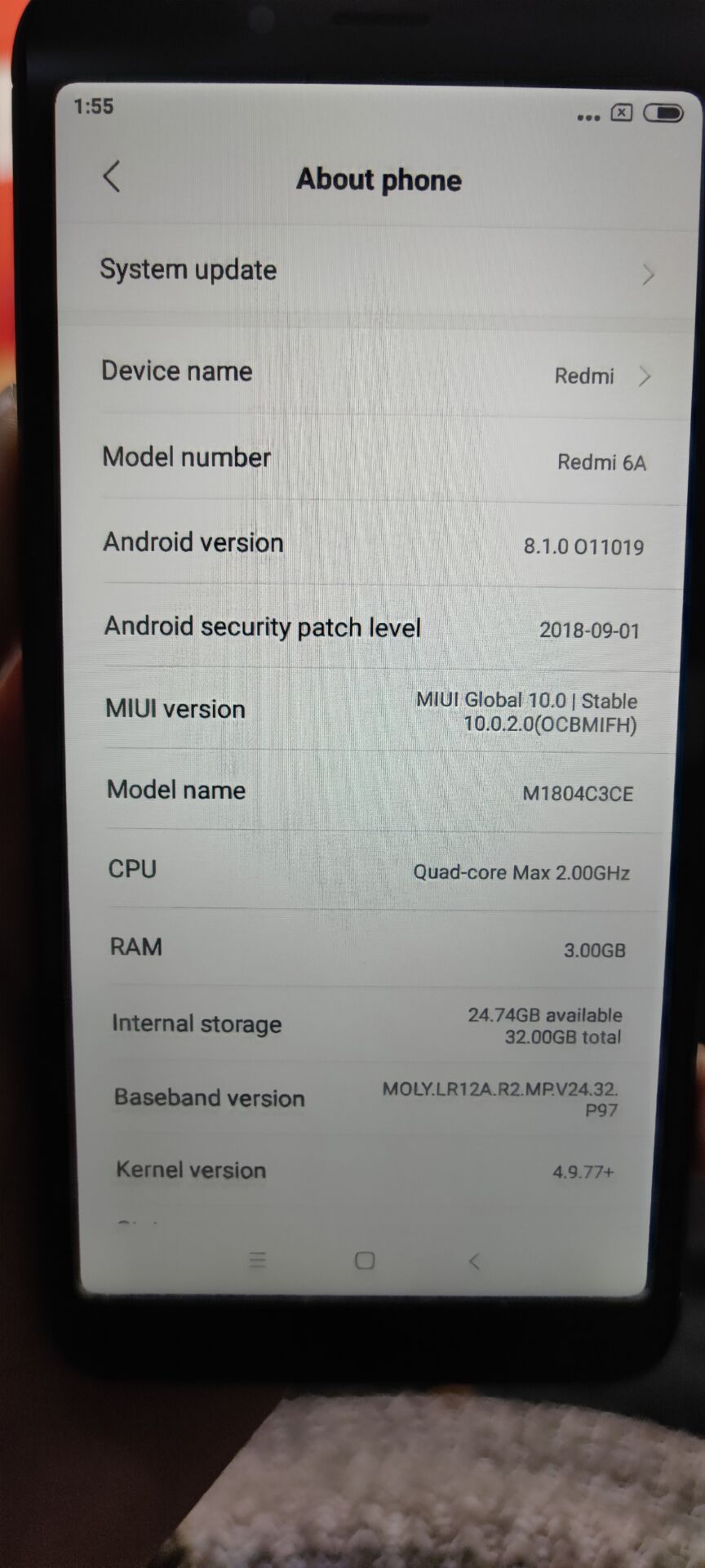 3GB 32GB Xiaomi Redmi 6A Smartphone 5.45'' Full Screen AI Face Helio A22 Processor google play Glaobal ROM