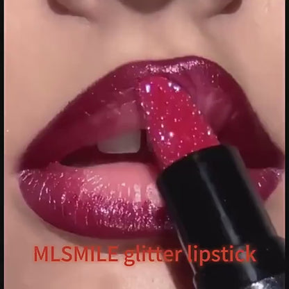 Diamond Pearlescent Lipstick Waterproof Long Lasting Non-stick Cup Matte Velvet Shiny Lipsticks Red Sexy Lips Makeup Cosmetics