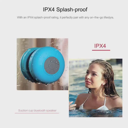 Mini Wireless Portable Stereo Bathroom Waterproof Drop Bluetooth Speaker Kitchen With Large Suction Cup