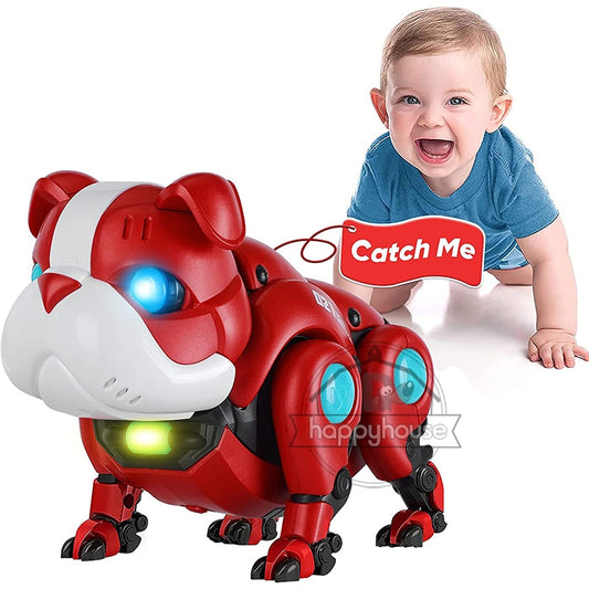 Baby Musical Toys Electronic Walking Moving Mecha Dog for Kids Interactive Toys Voice Control Light Music Toys for Toddler 1 2 3