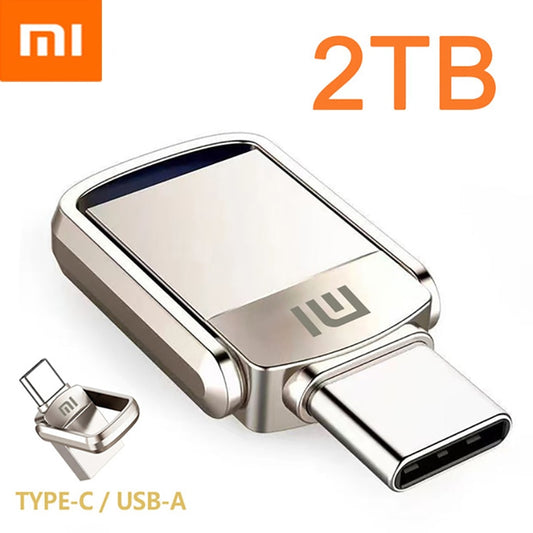 Xiaomi 2TB U Disk 1TB 512GB 256GB 128GB USB 3.0 Type-C Interface Mobile Phone Computer Mutual Transmission Portable USB Memory
