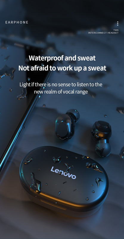 Headphones Power Display With Mic Lenovo XT91 TWS Wireless Bluetooth Earphones Noise Reduction Touch Control Music