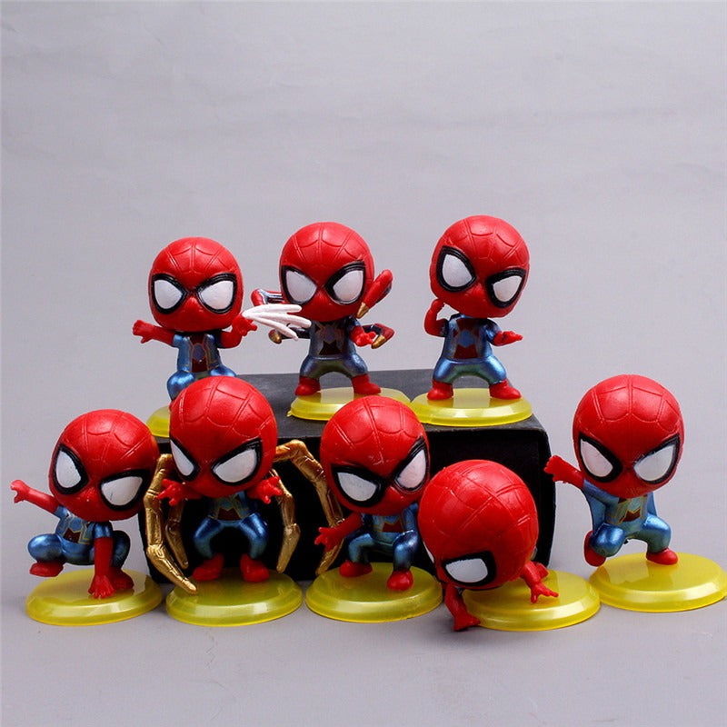 8Pcs Posture Anime Decoration Collection Figurine Toy model children Disney Marvel Avengers Spider Man 8pcs/set 5cm Action Figure - TMSmartHub2021