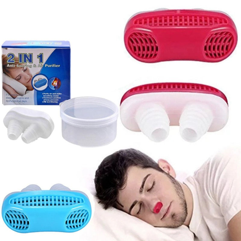 Anti Snore Nose Clip Sleep Tray Sleeping  Apnea Guard Night Device Silicone Anti Snoring Nasal Dilators - TMSmartHub2021